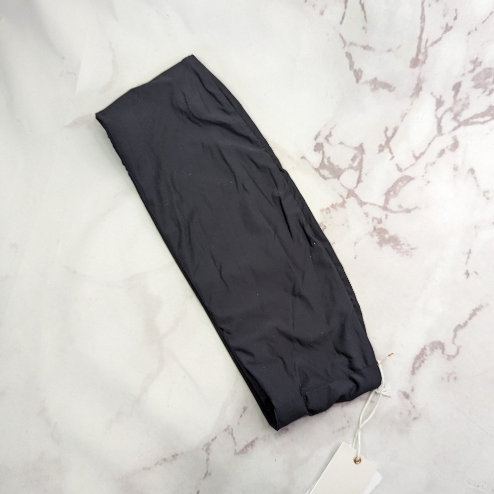 Good American Swim Top Women Black Better Band Bandeau Strapless